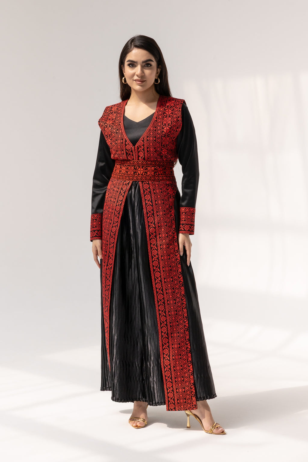 Black dress with Embroidered Overlay