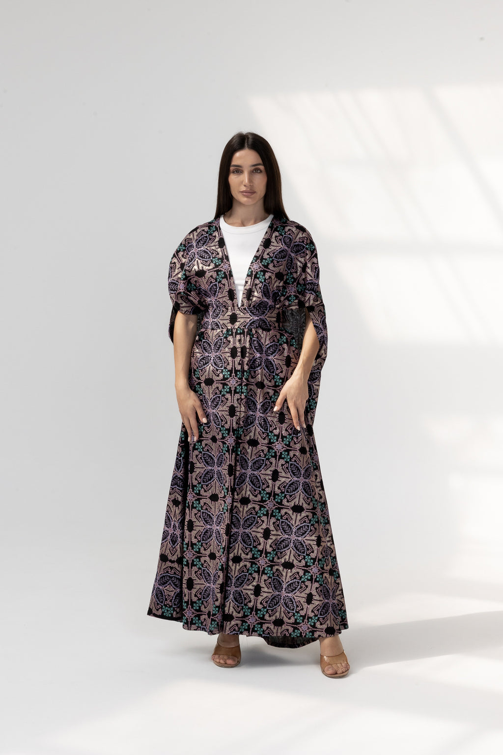Embroidered Cape with Matching Belt