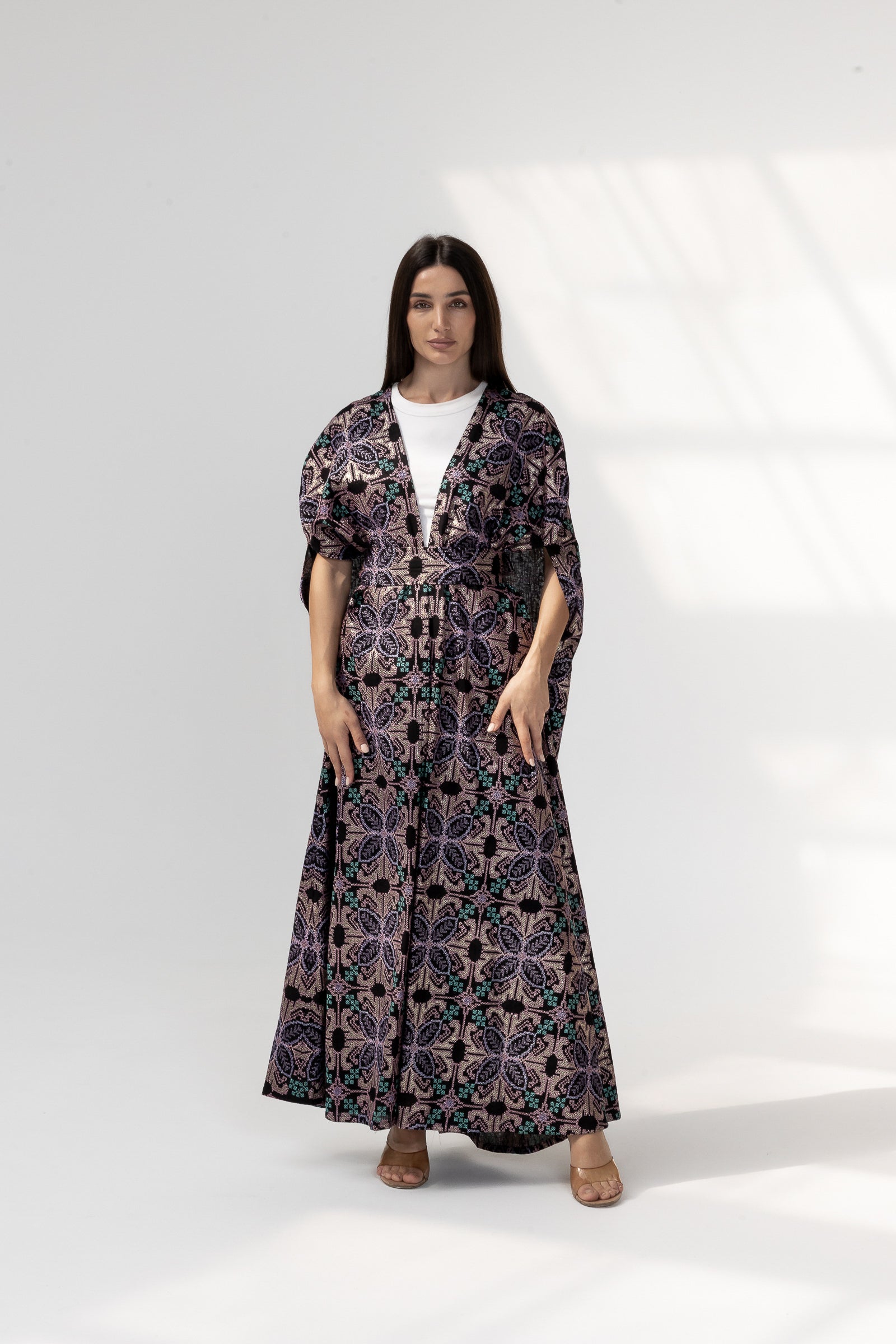 Embroidered Cape with Matching Belt