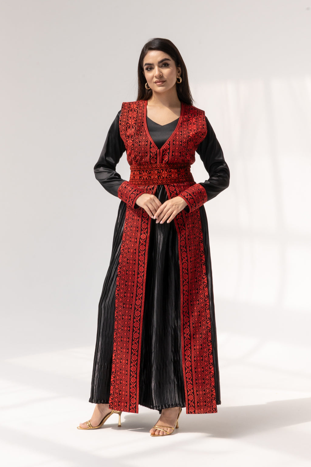 Black dress with Embroidered Overlay