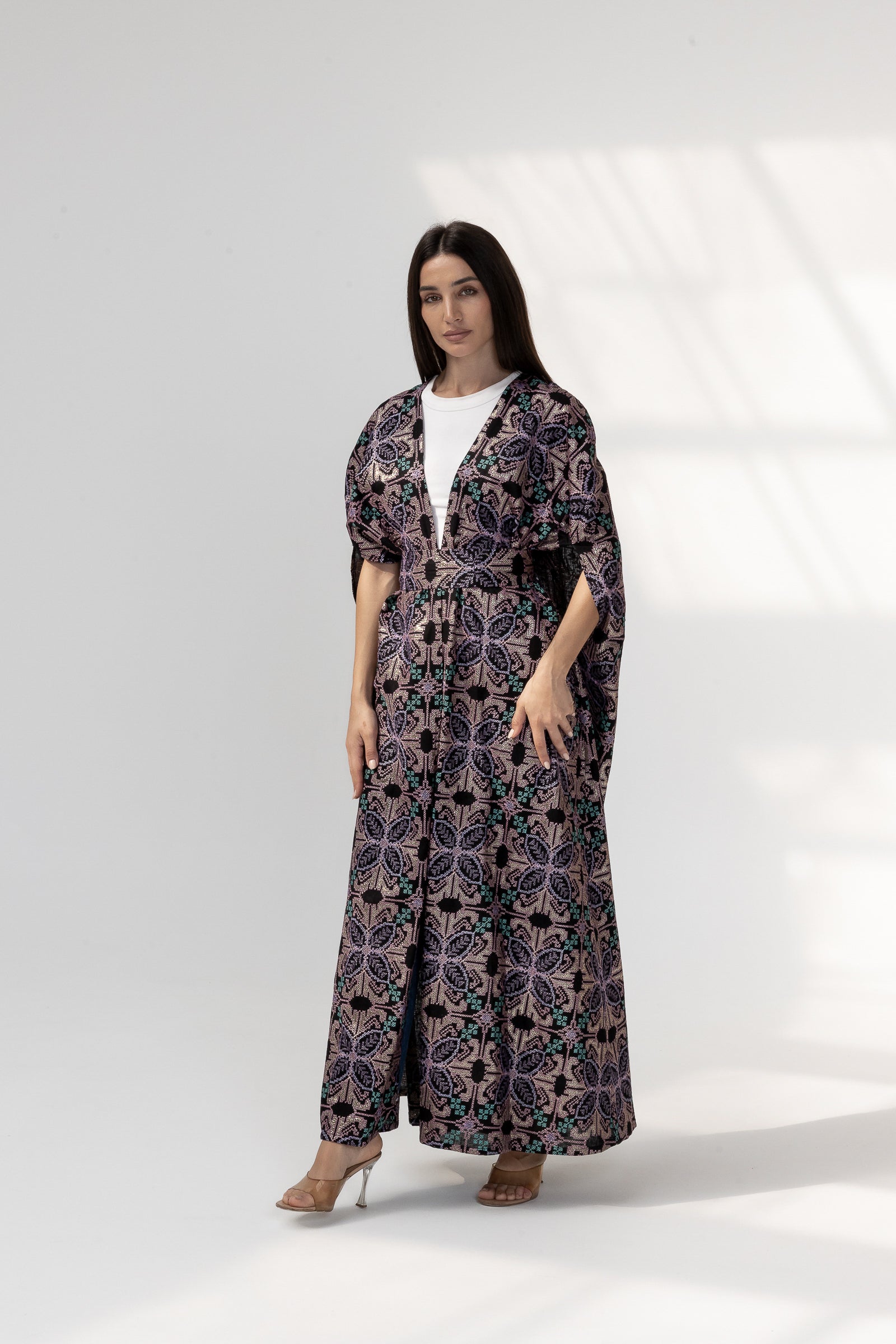 Embroidered Cape with Matching Belt