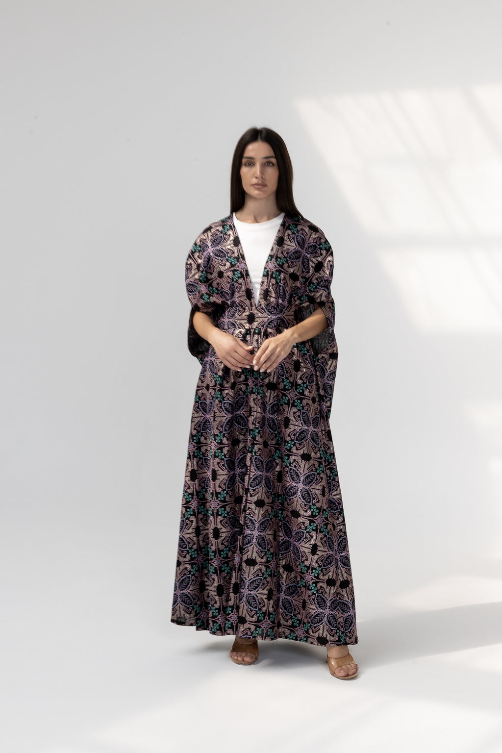 Embroidered Cape with Matching Belt