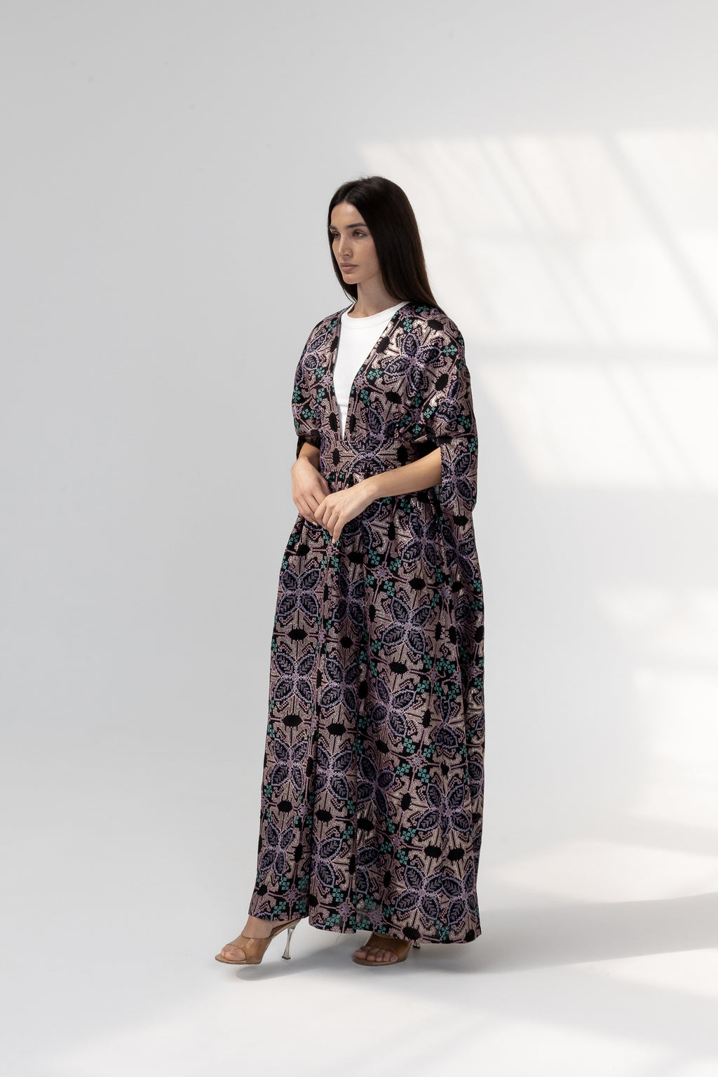 Embroidered Cape with Matching Belt