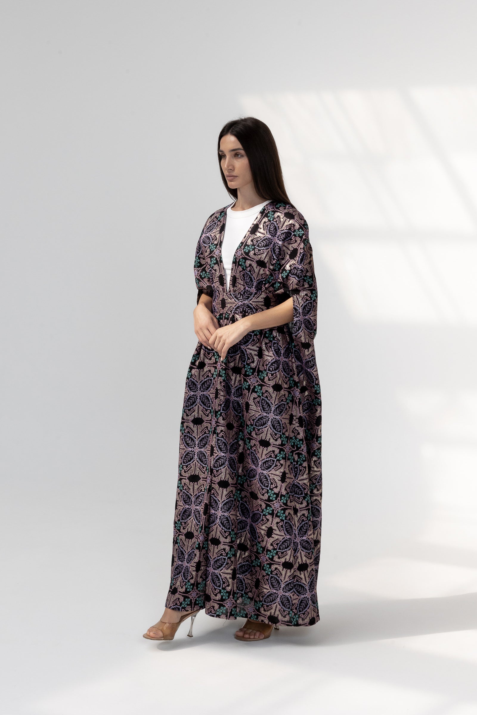 Embroidered Cape with Matching Belt