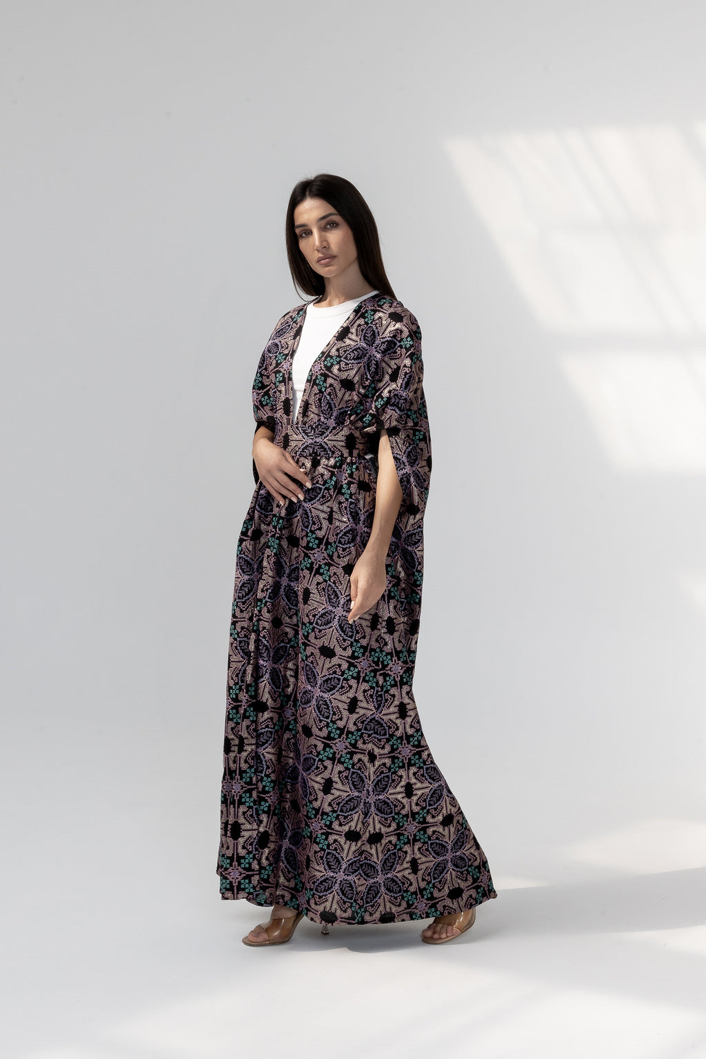 Embroidered Cape with Matching Belt