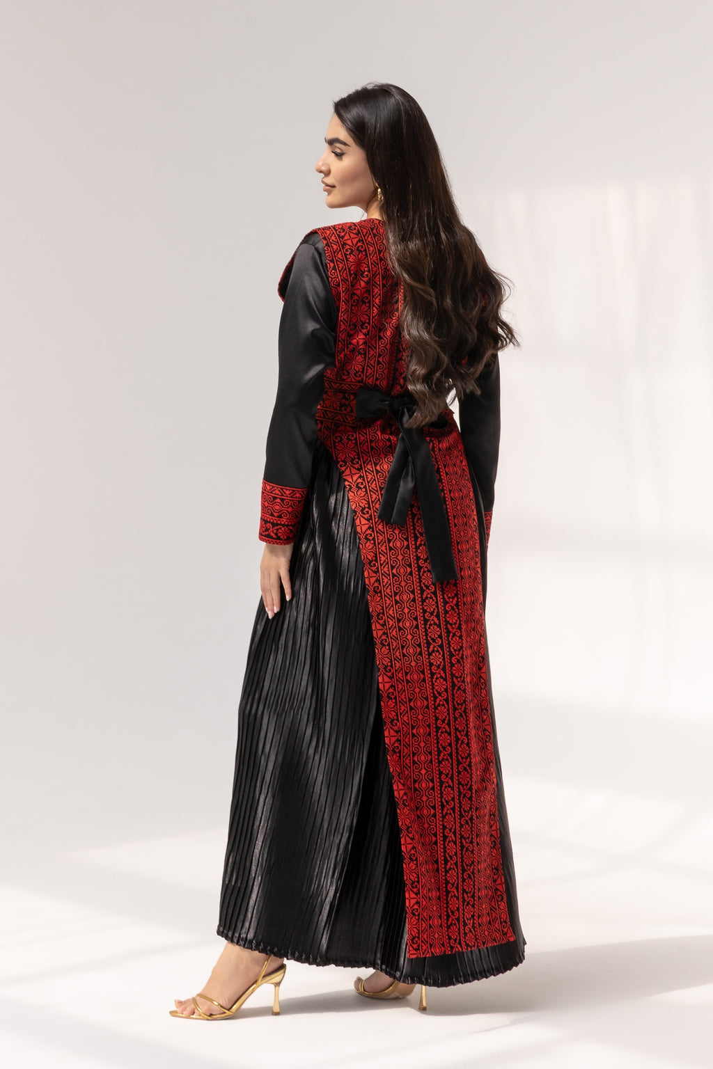 Black dress with Embroidered Overlay