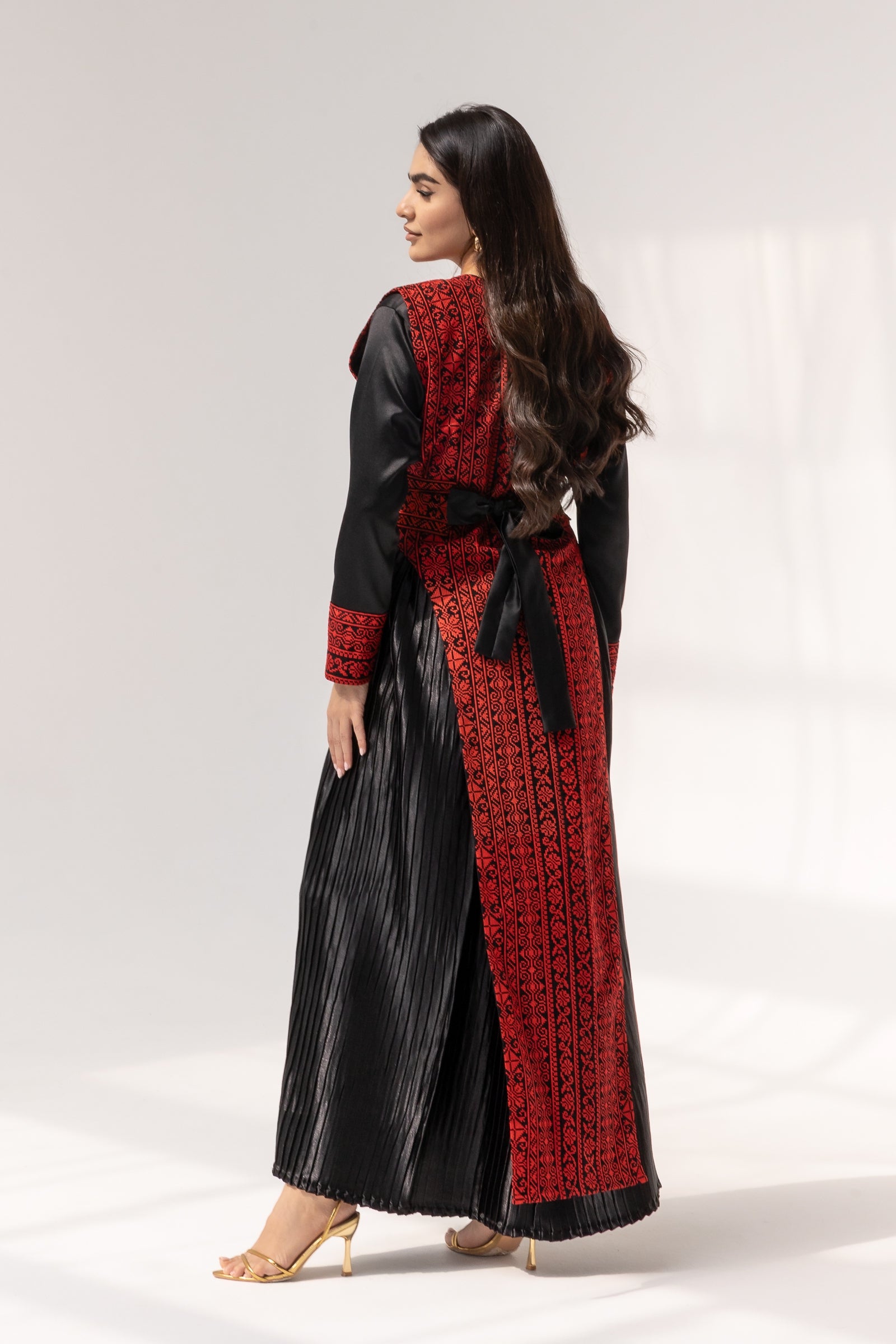 Black dress with Embroidered Overlay