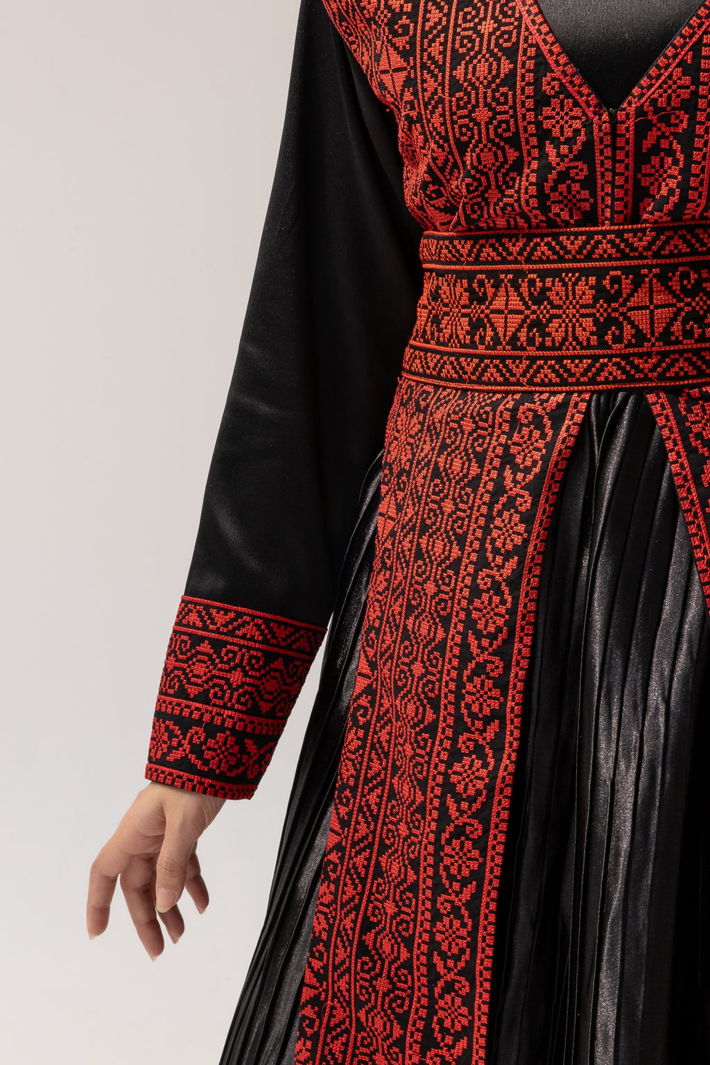 Black dress with Embroidered Overlay