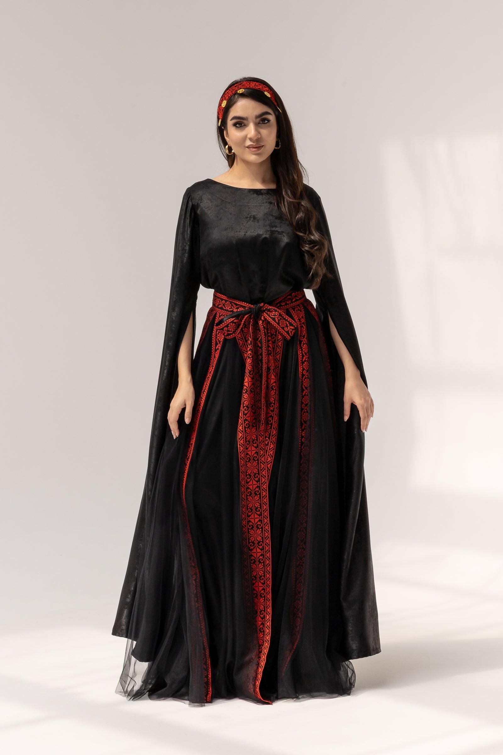 Black Dress with Detached Skirt