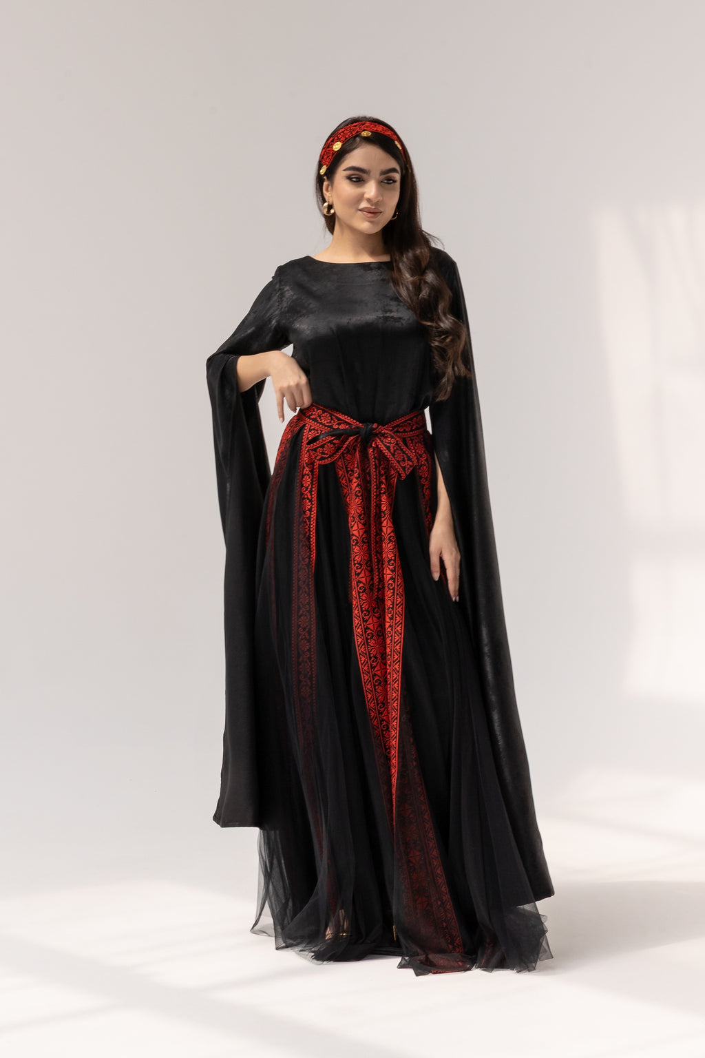 Black Dress with Detached Skirt