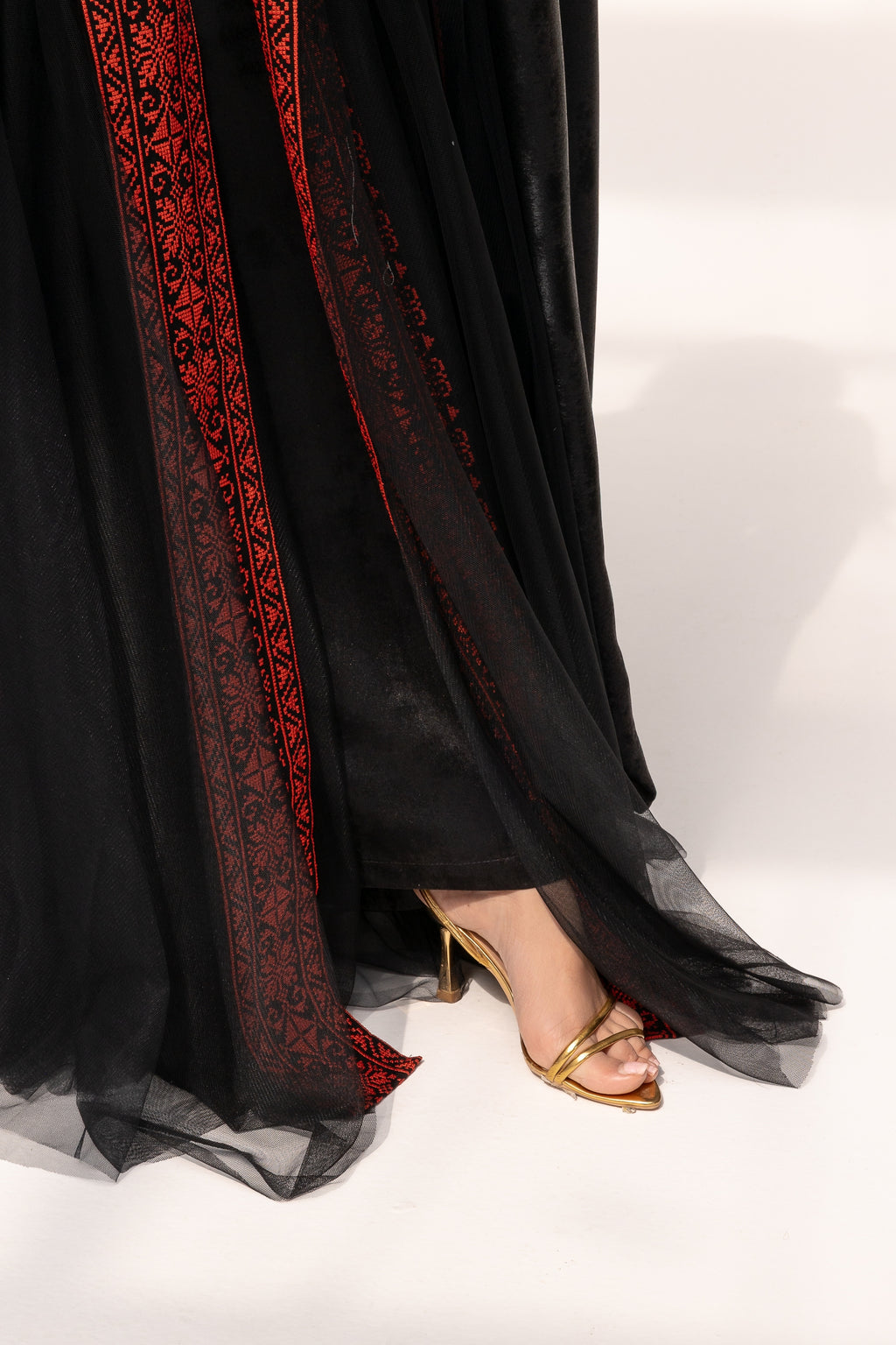 Black Dress with Detached Skirt