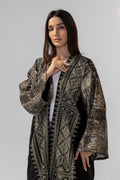 Black Abaya with Metallic Embroidery
