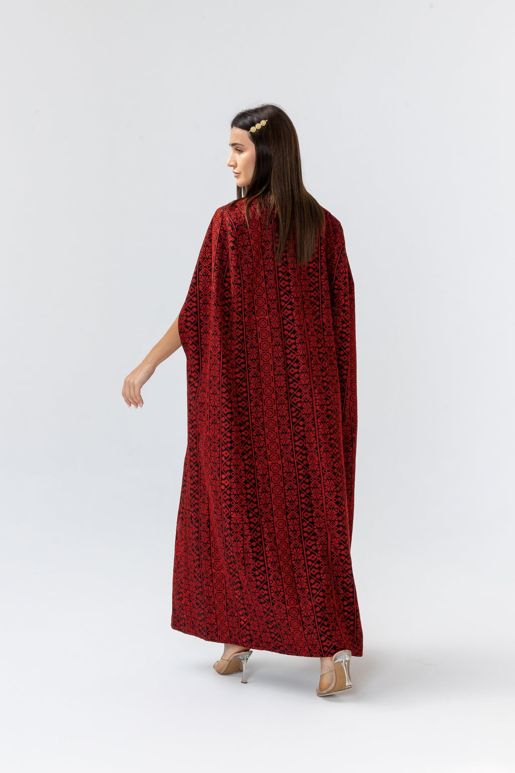 Red Embroidered Cape