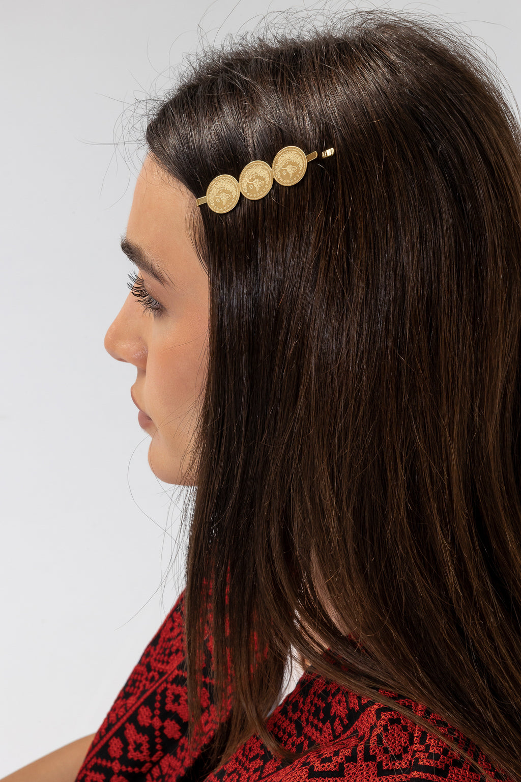 Gold Coin Hair Clip
