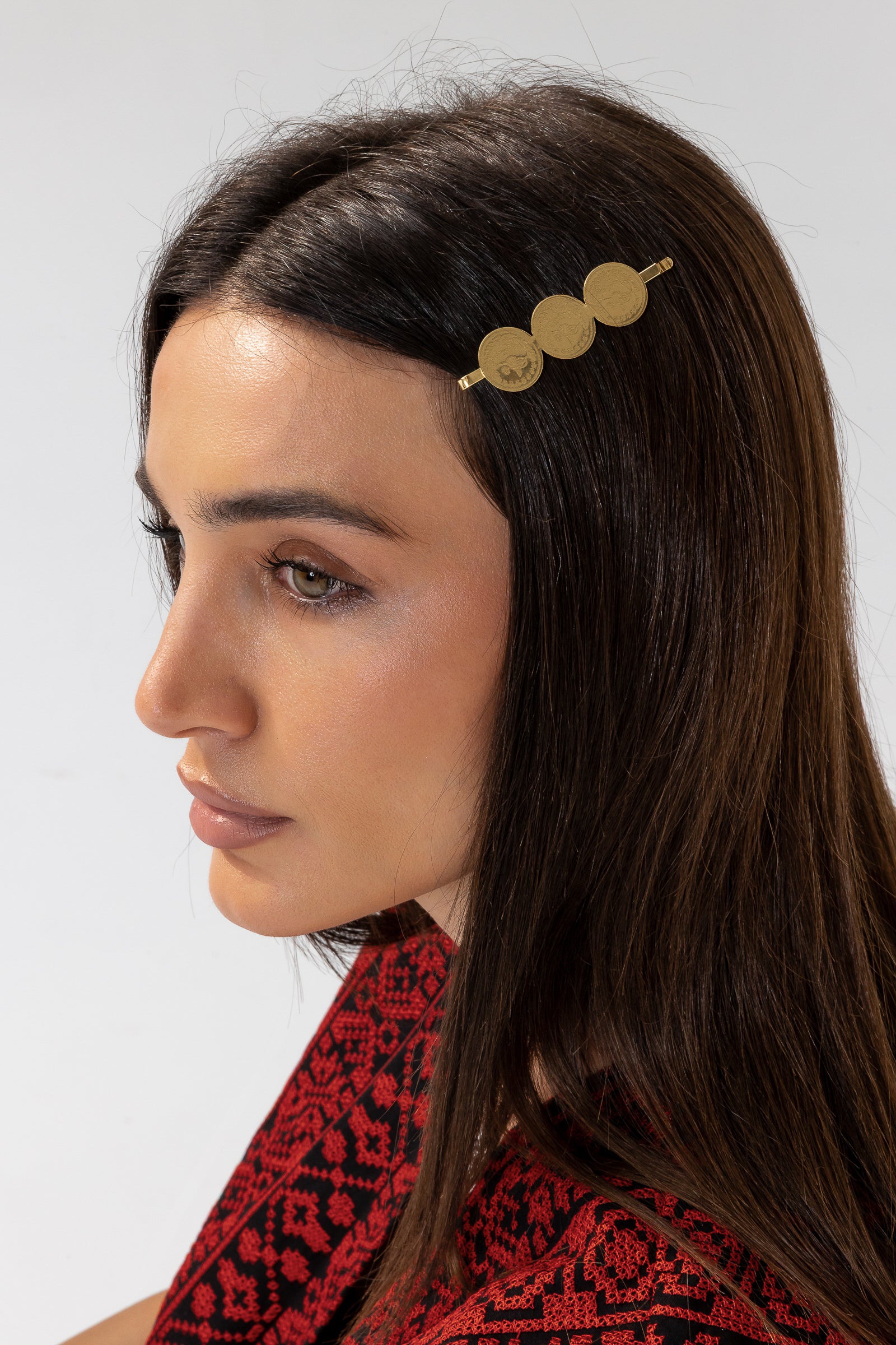 Gold Coin Hair Clip