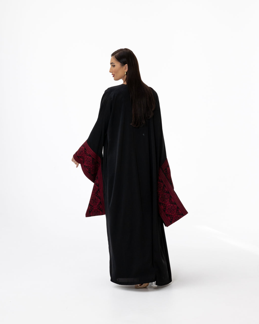 Black Abaya with Embroidered Details