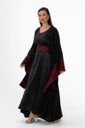 Black Abaya with Embroidered Details