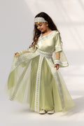 Kids Lime Dress with Detached Skirt