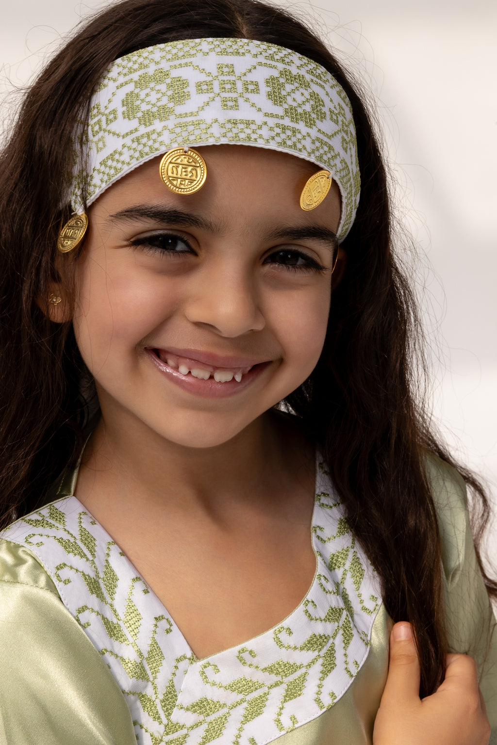 Kids Lime Dress with Detached Skirt