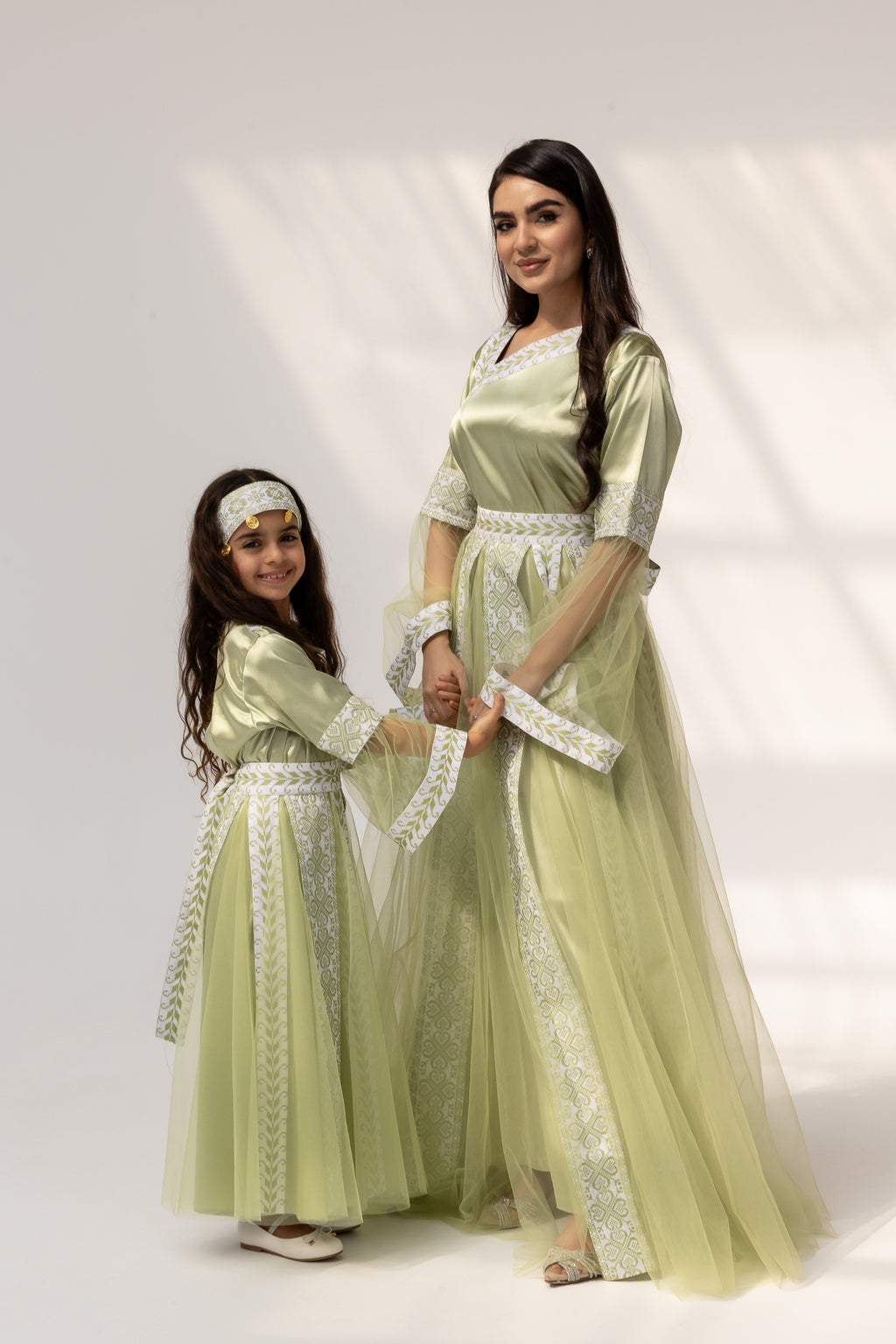 Kids Lime Dress with Detached Skirt