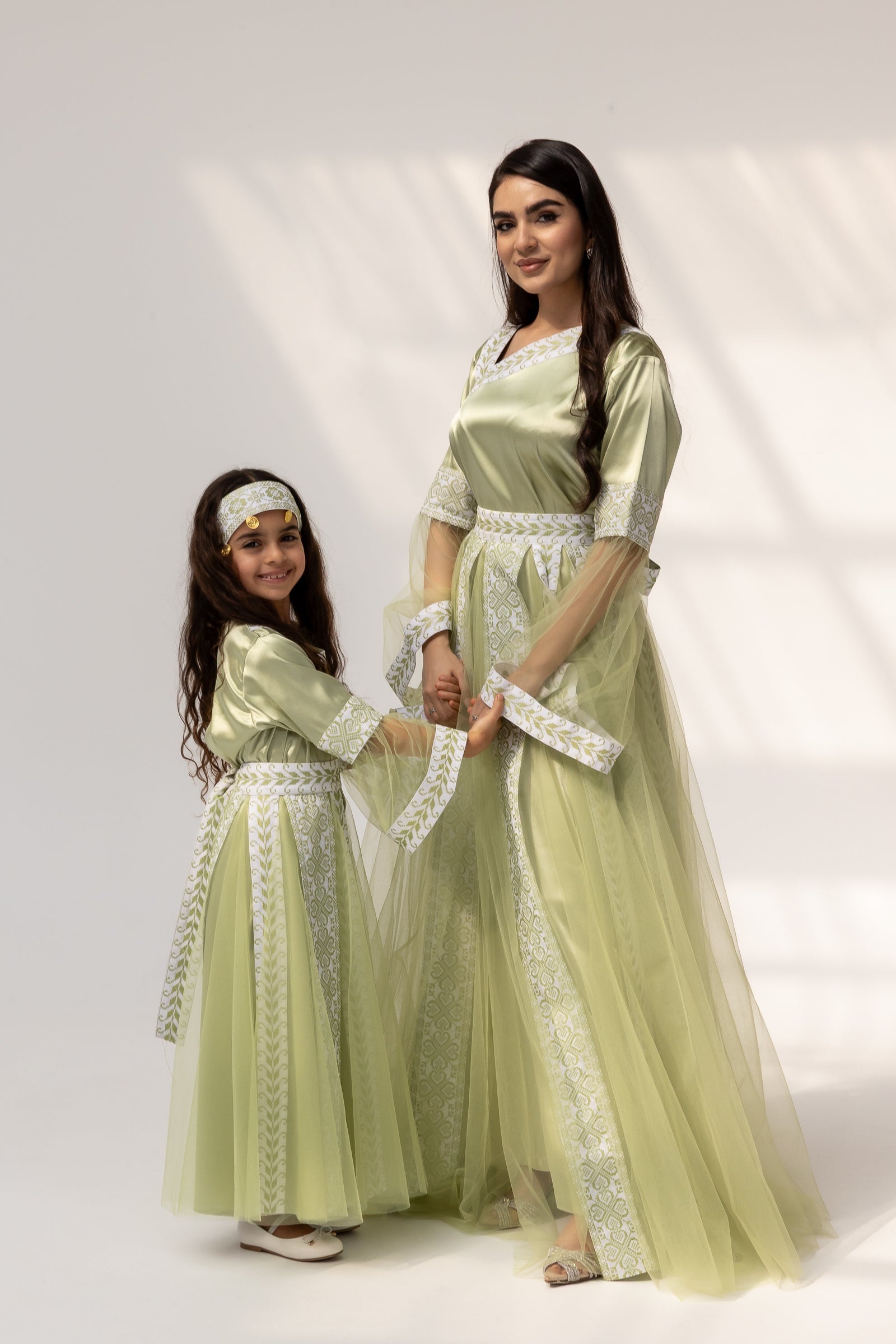Kids Lime Dress with Detached Skirt