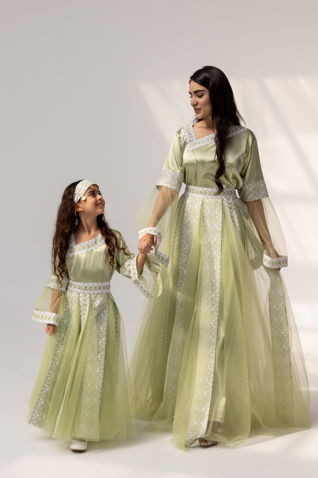Kids Lime Dress with Detached Skirt