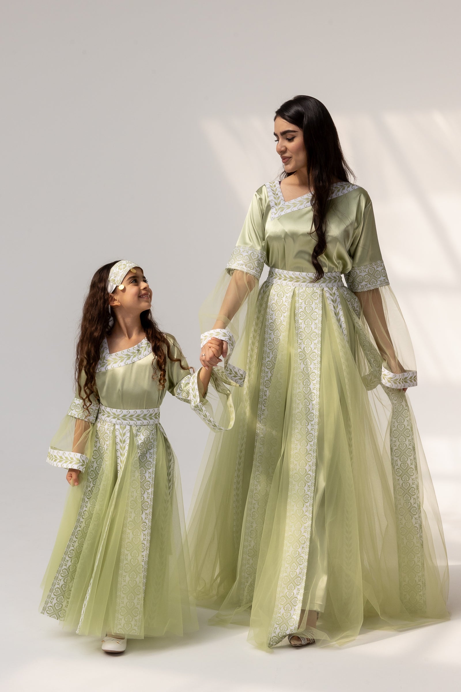 Kids Lime Dress with Detached Skirt