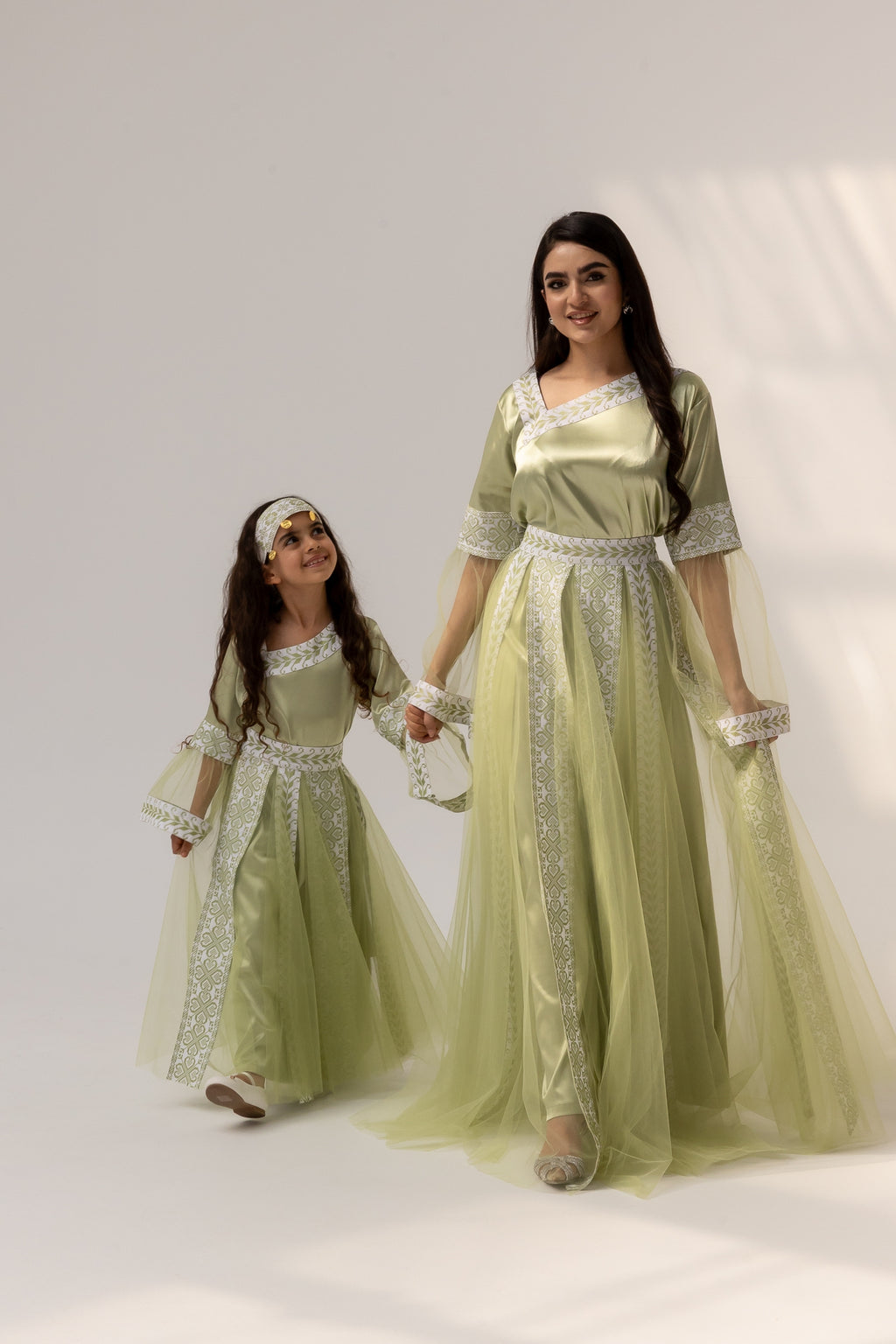 Kids Lime Dress with Detached Skirt