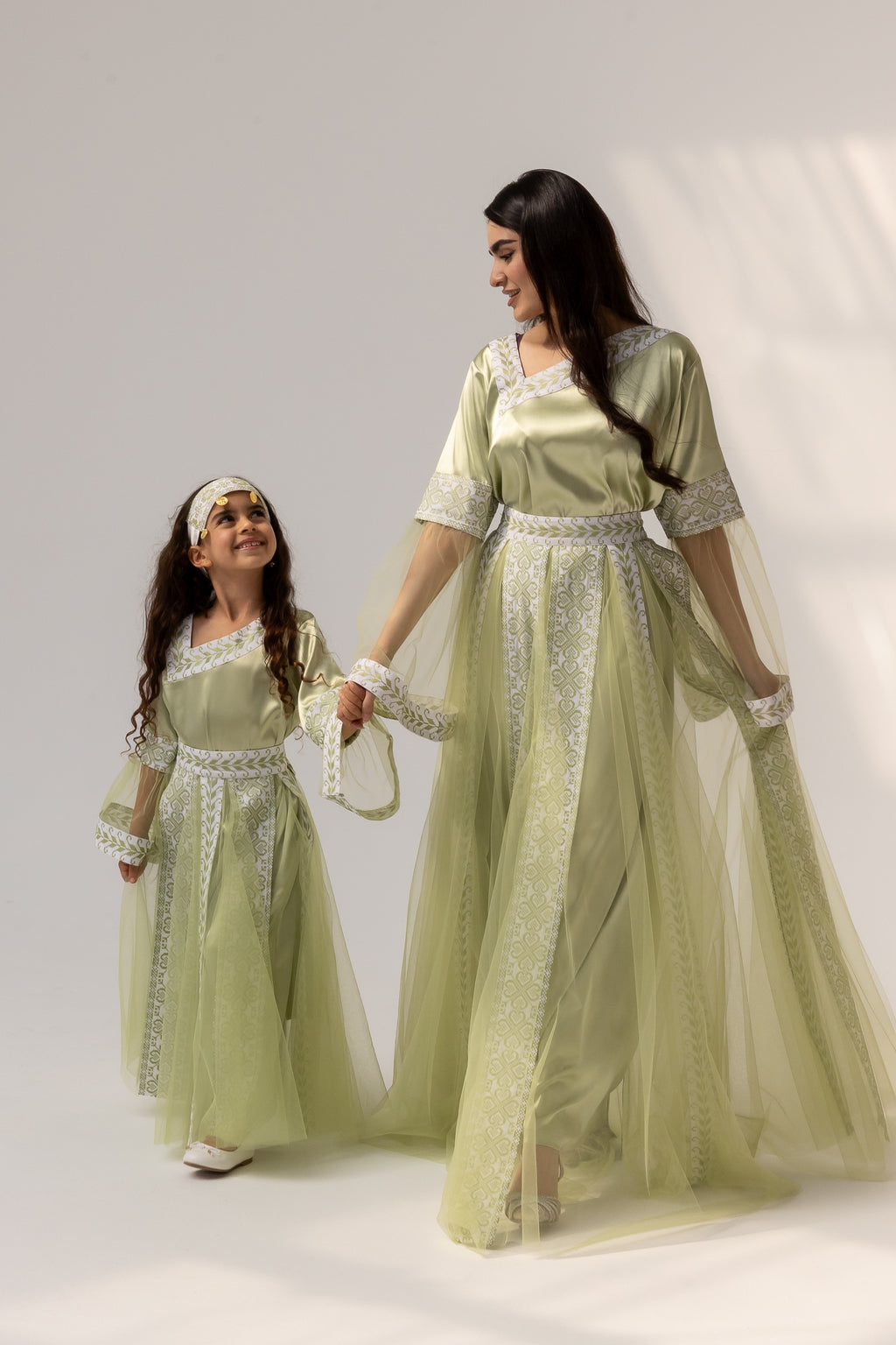 Kids Lime Dress with Detached Skirt