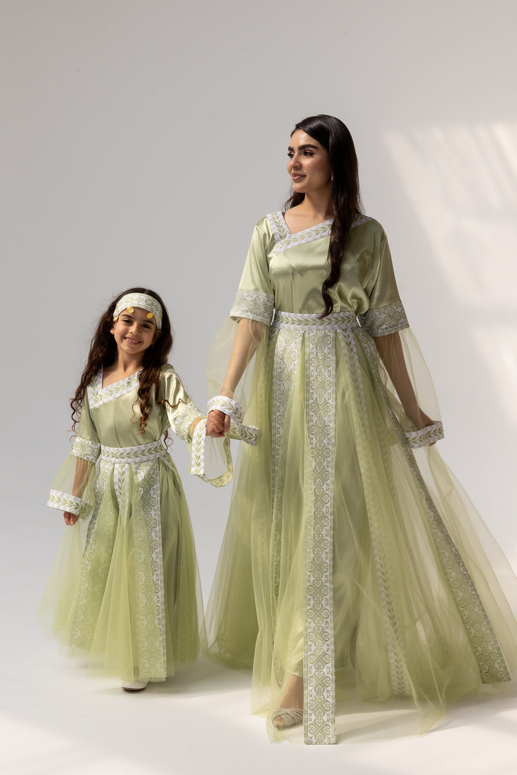Kids Lime Dress with Detached Skirt