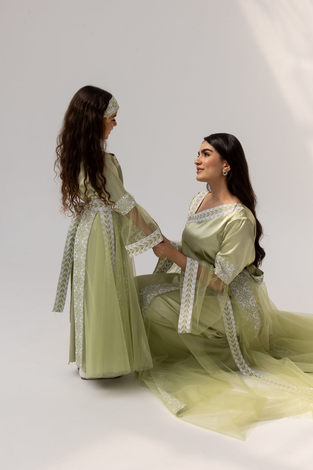 Kids Lime Dress with Detached Skirt
