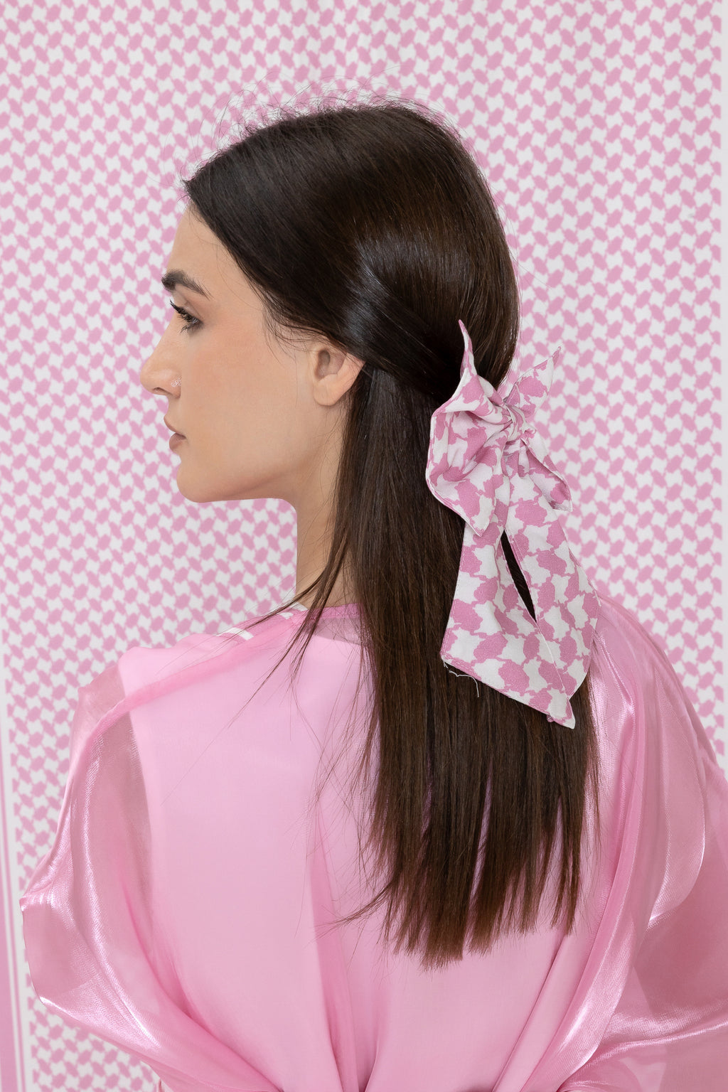 Pink Bow Hair Clip