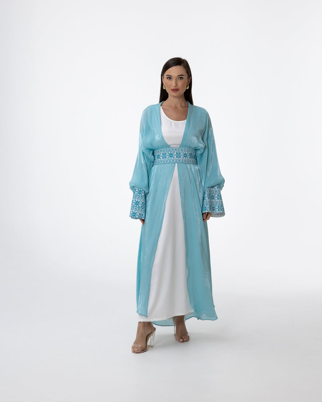 Azure Embroidered Abaya