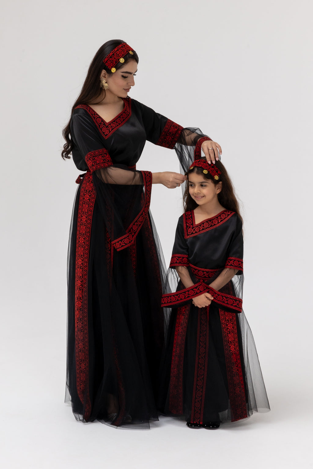Kids Black Dress with Detached Skirt