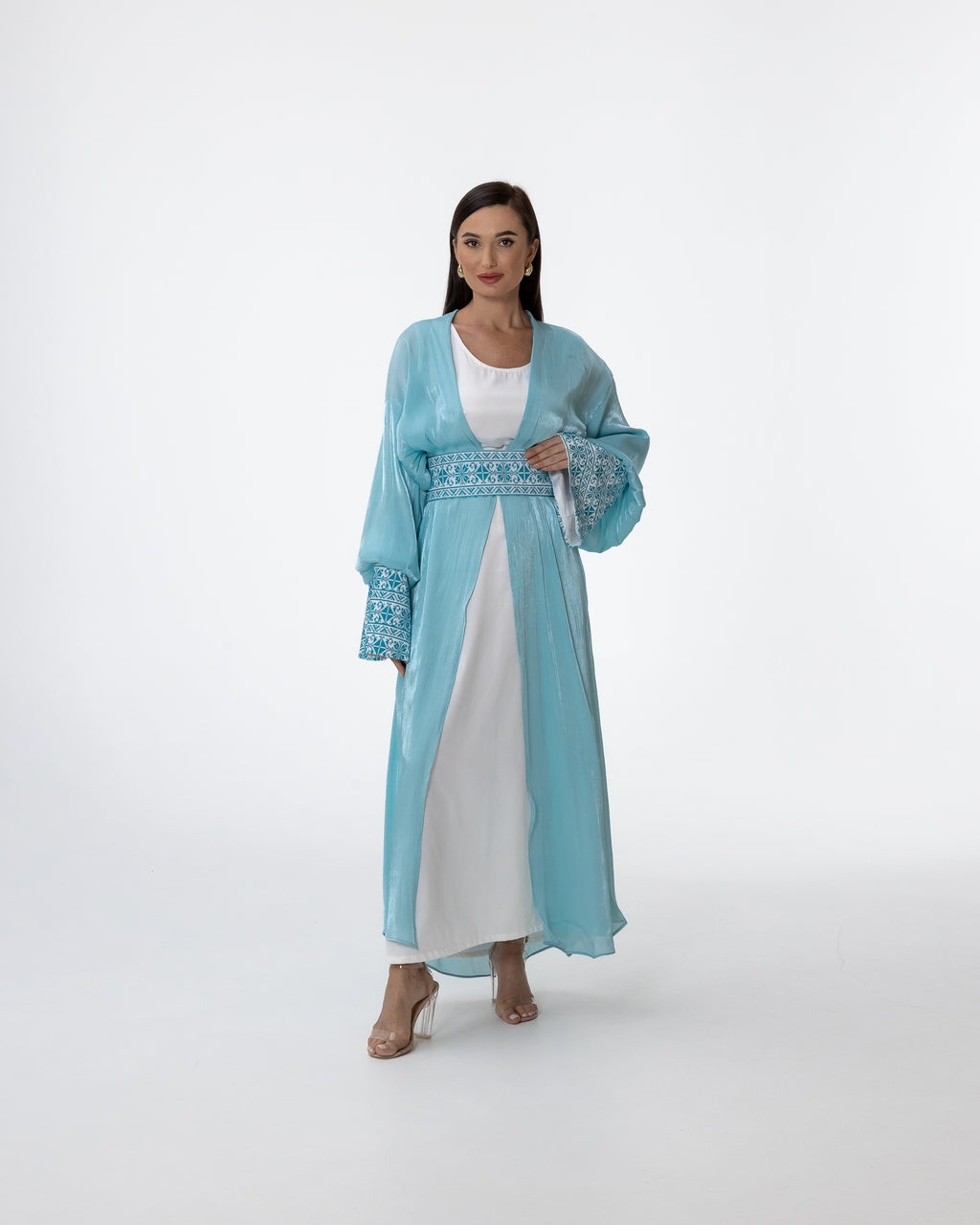 Azure Embroidered Abaya