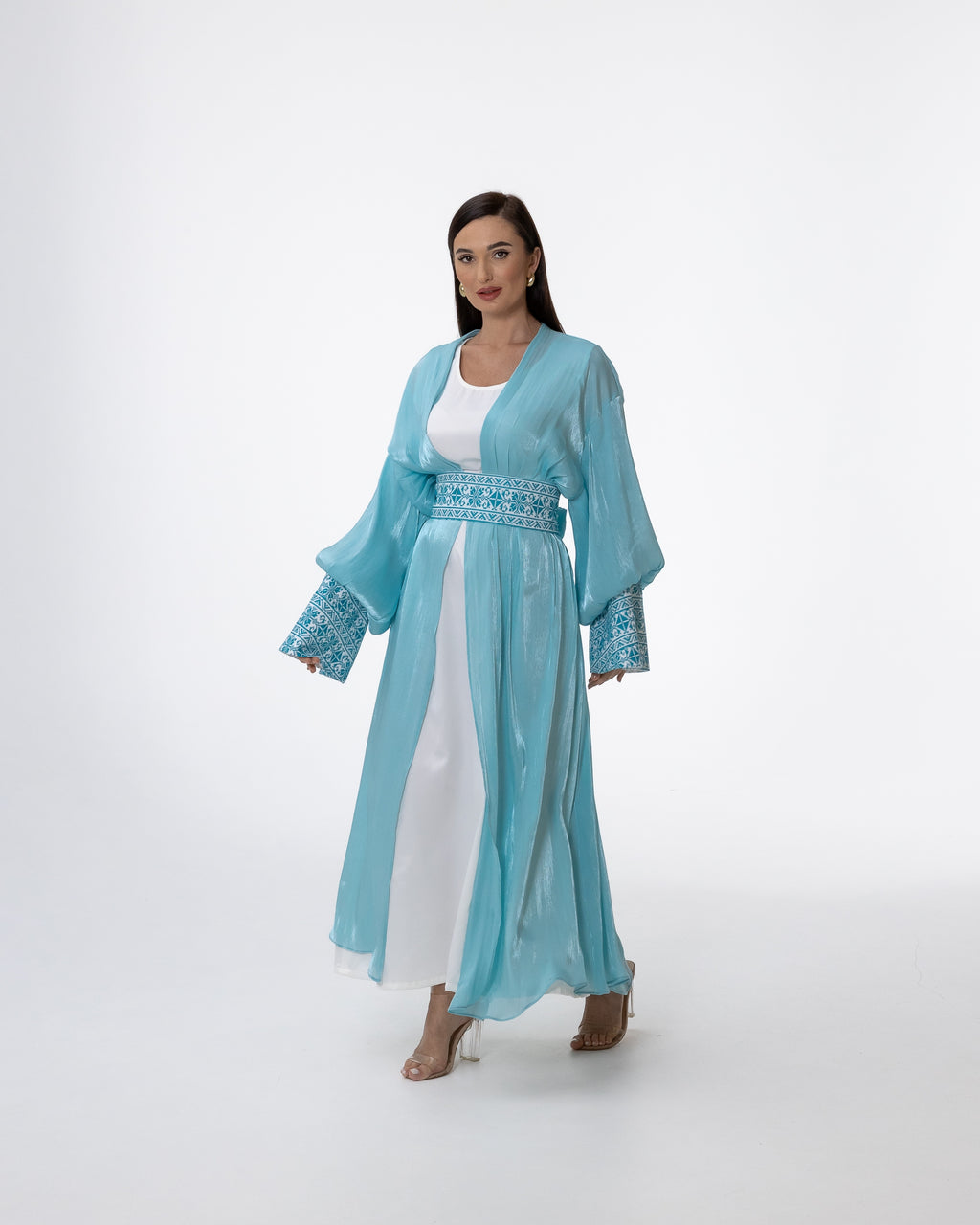 Azure Embroidered Abaya