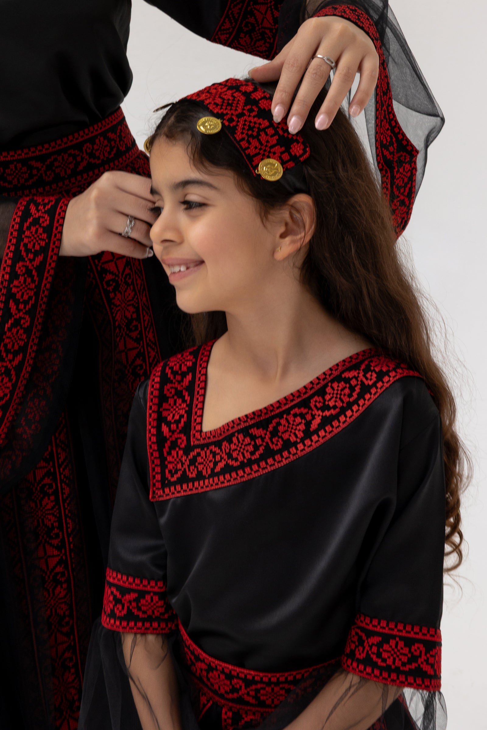 Kids Black Dress with Detached Skirt