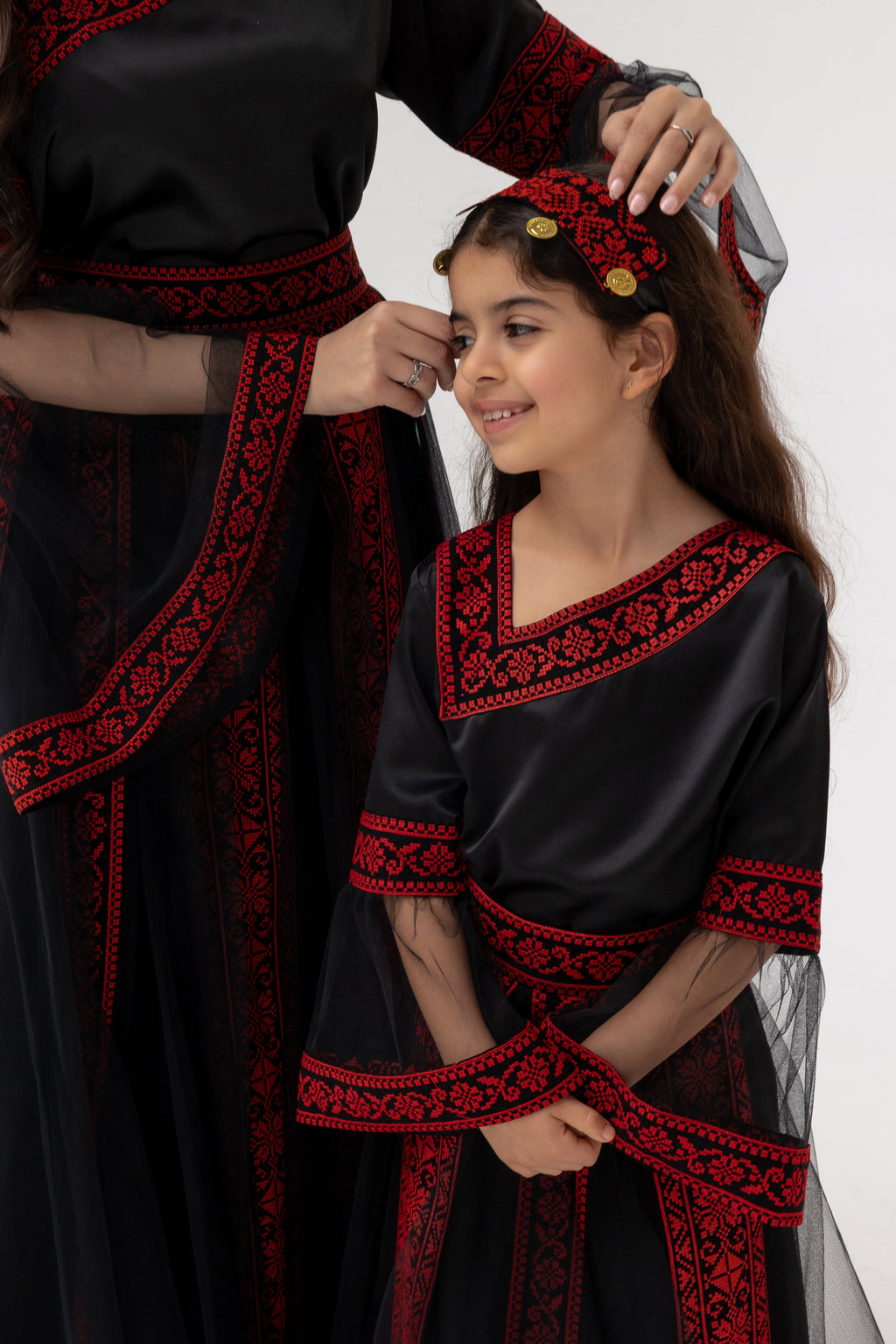 Kids Black Dress with Detached Skirt