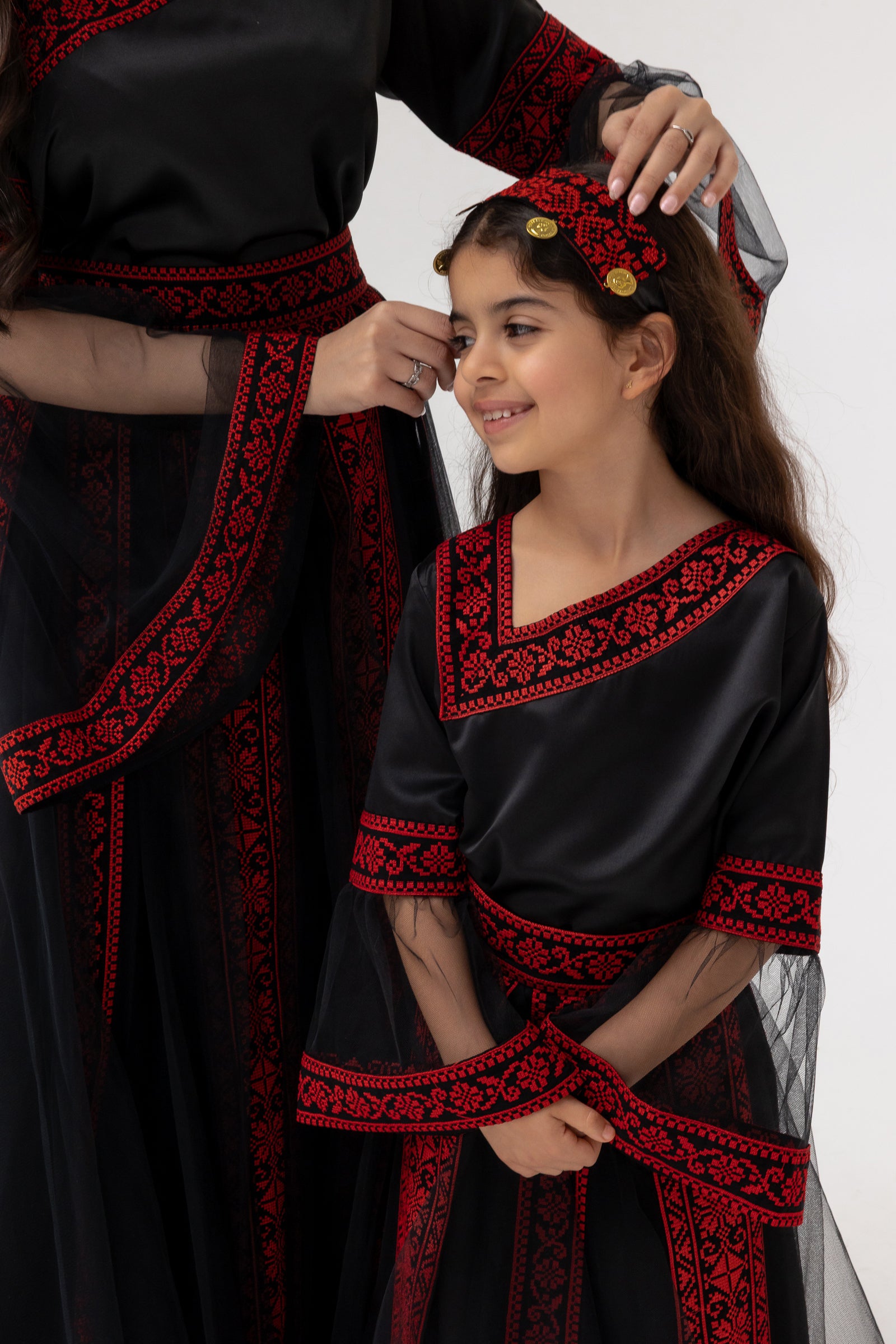 Kids Black Dress with Detached Skirt