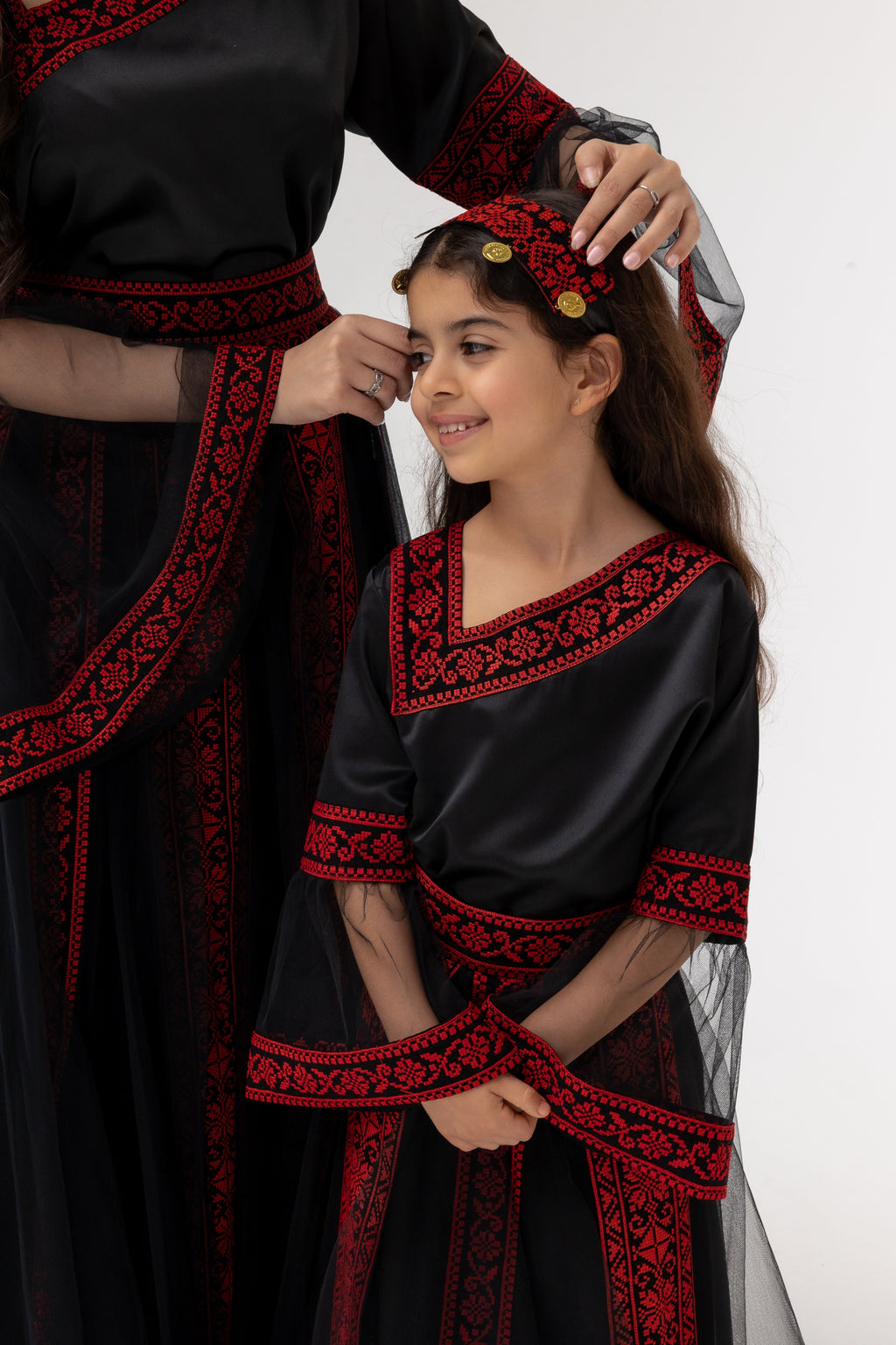 Kids Black Dress with Detached Skirt