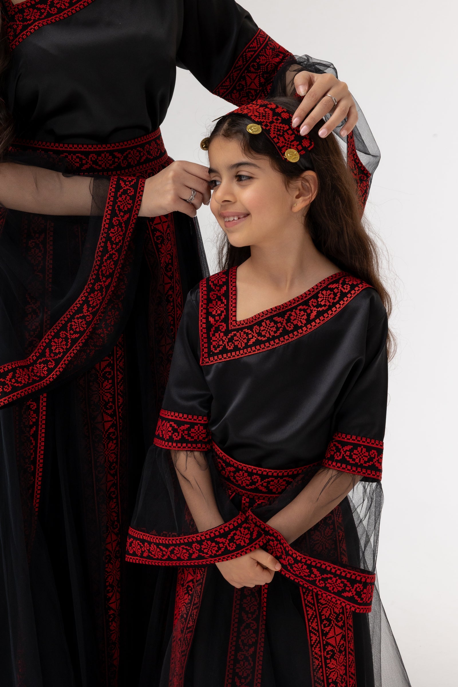 Kids Black Dress with Detached Skirt