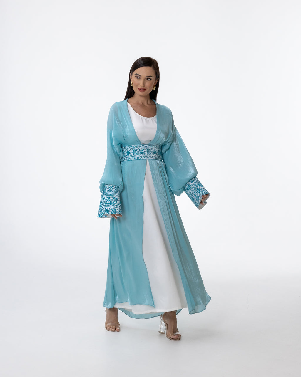 Azure Embroidered Abaya