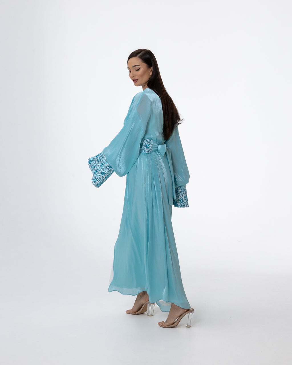 Azure Embroidered Abaya
