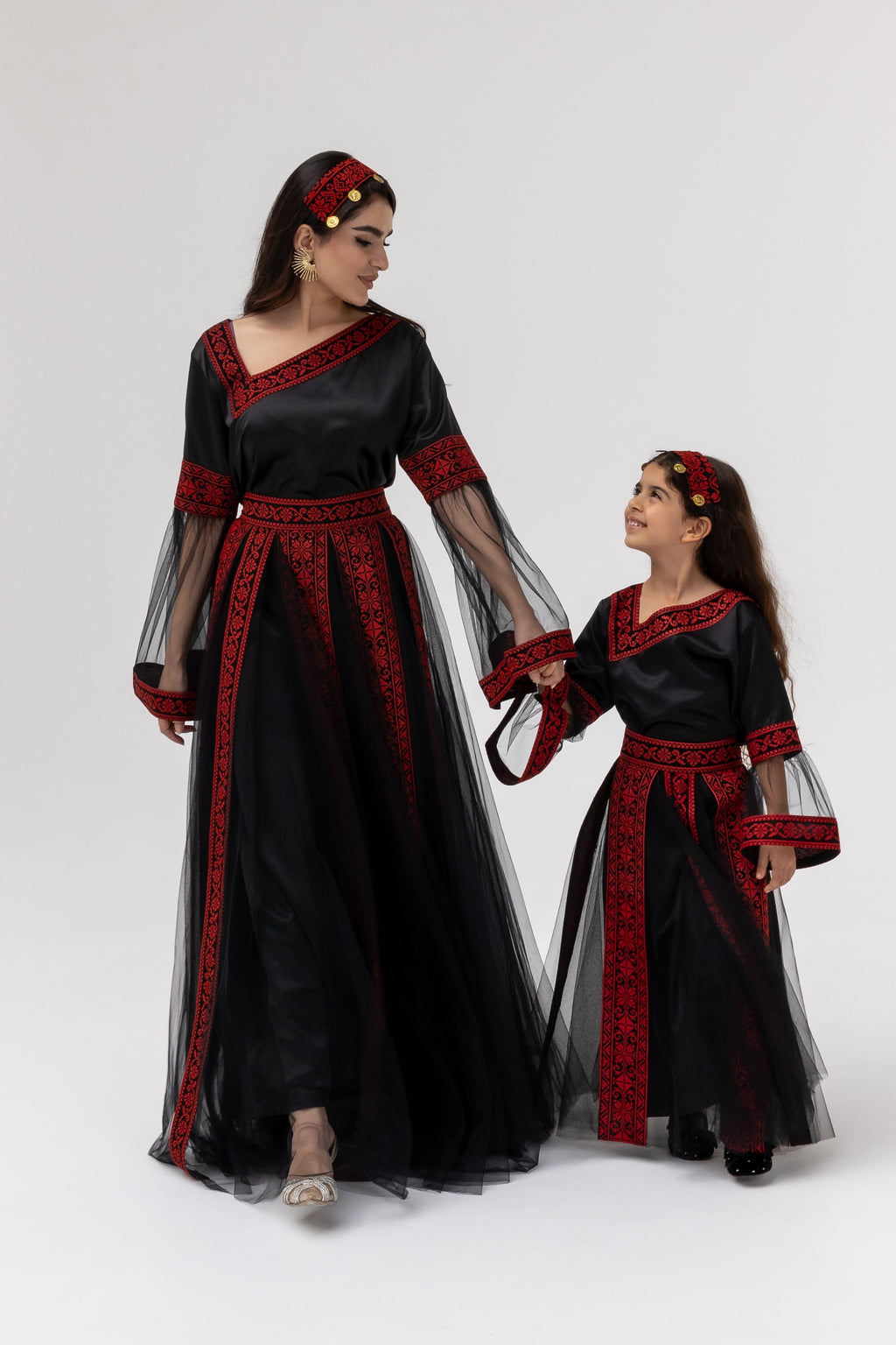 Kids Black Dress with Detached Skirt