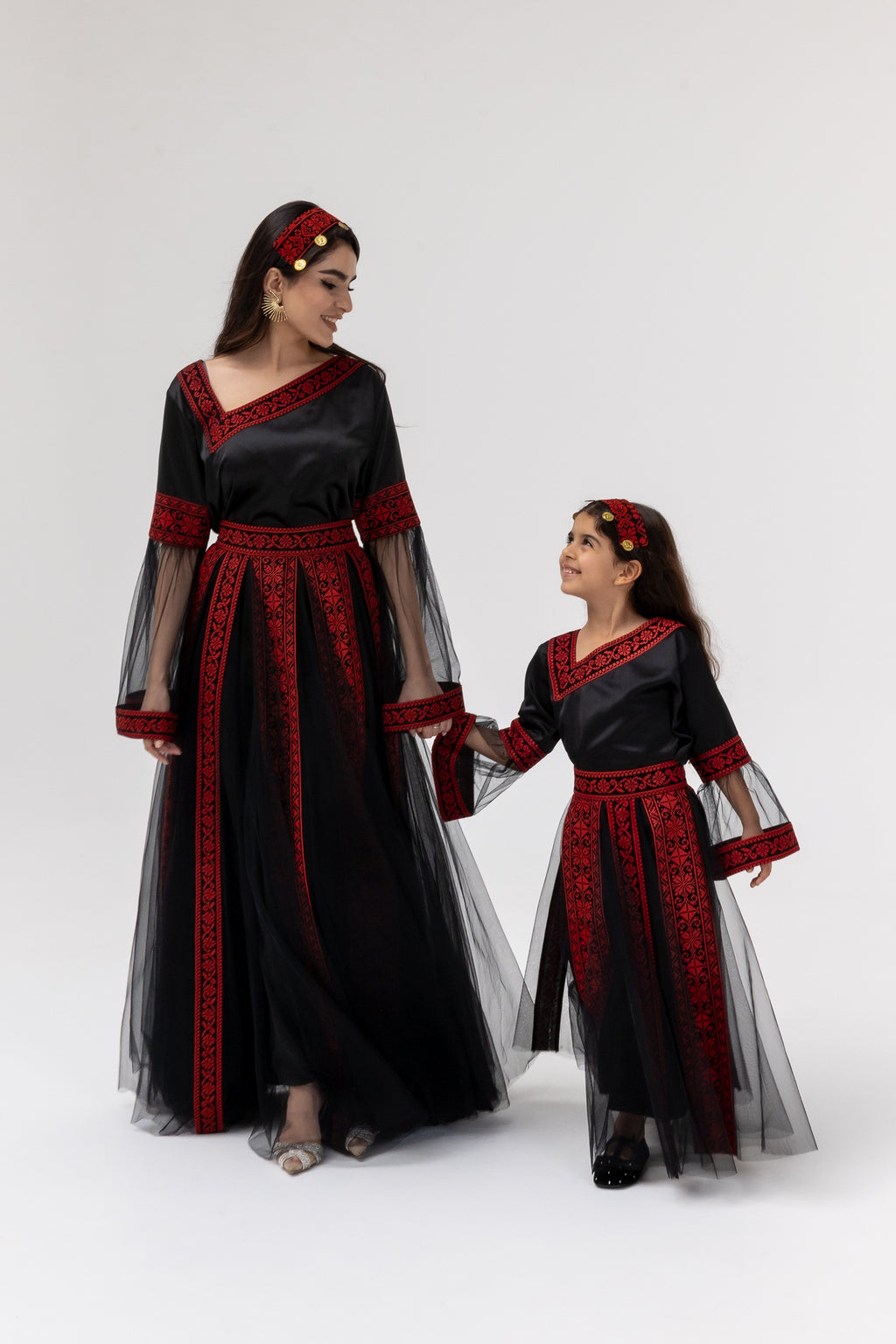 Kids Black Dress with Detached Skirt