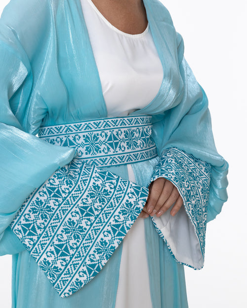Azure Embroidered Abaya