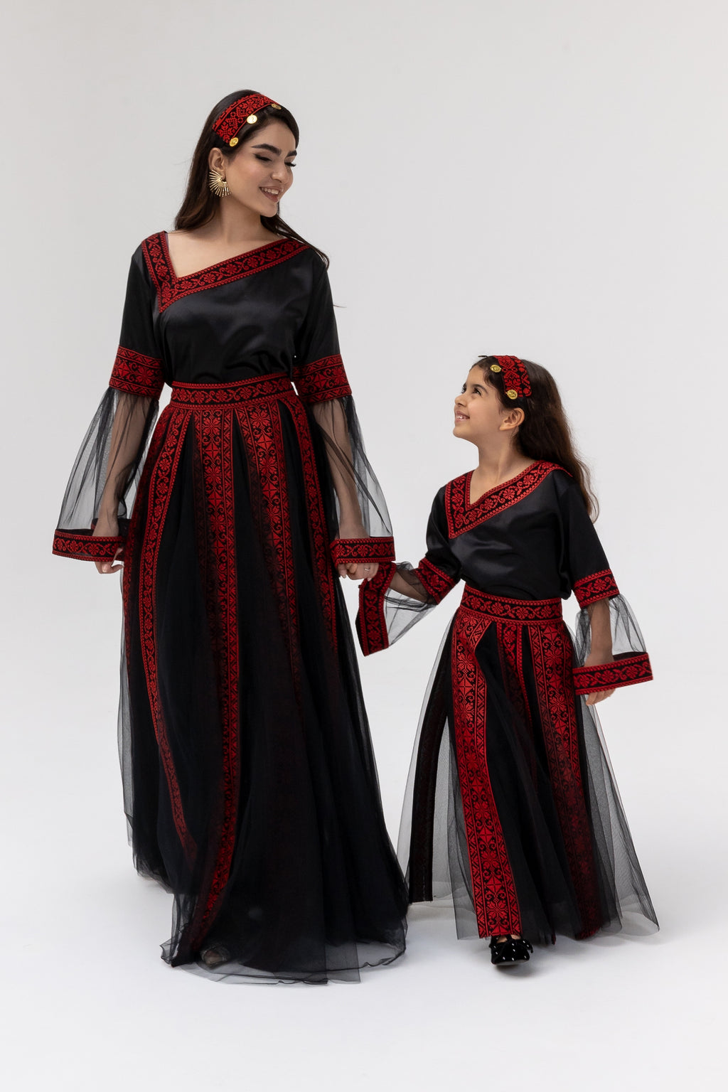 Kids Black Dress with Detached Skirt