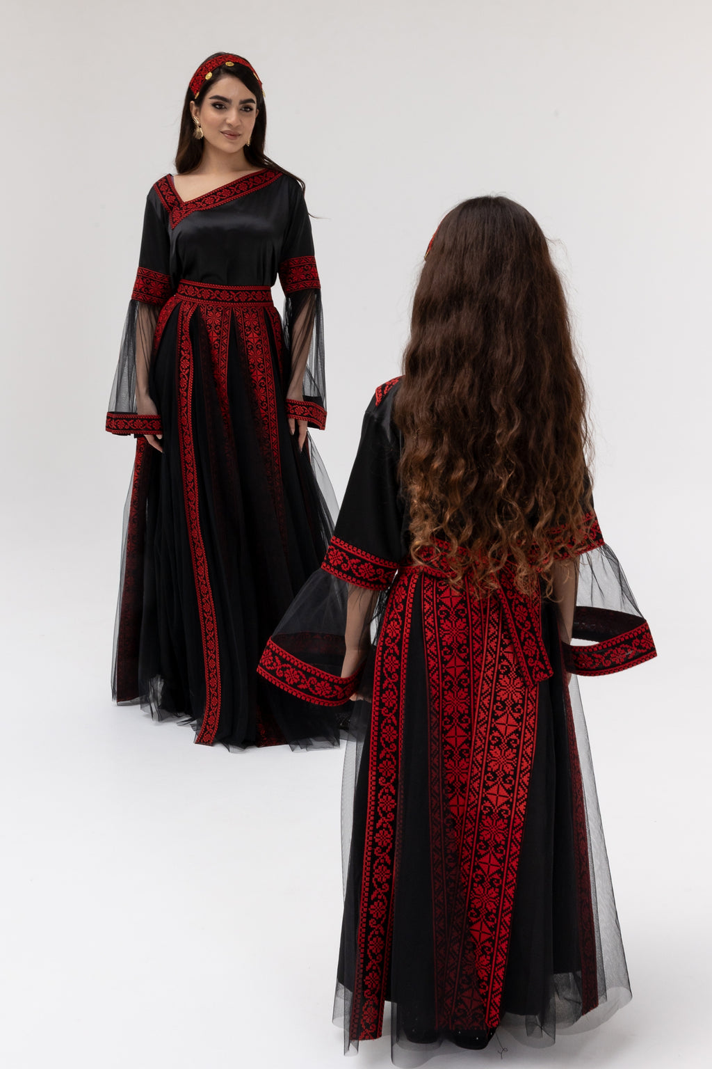 Kids Black Dress with Detached Skirt