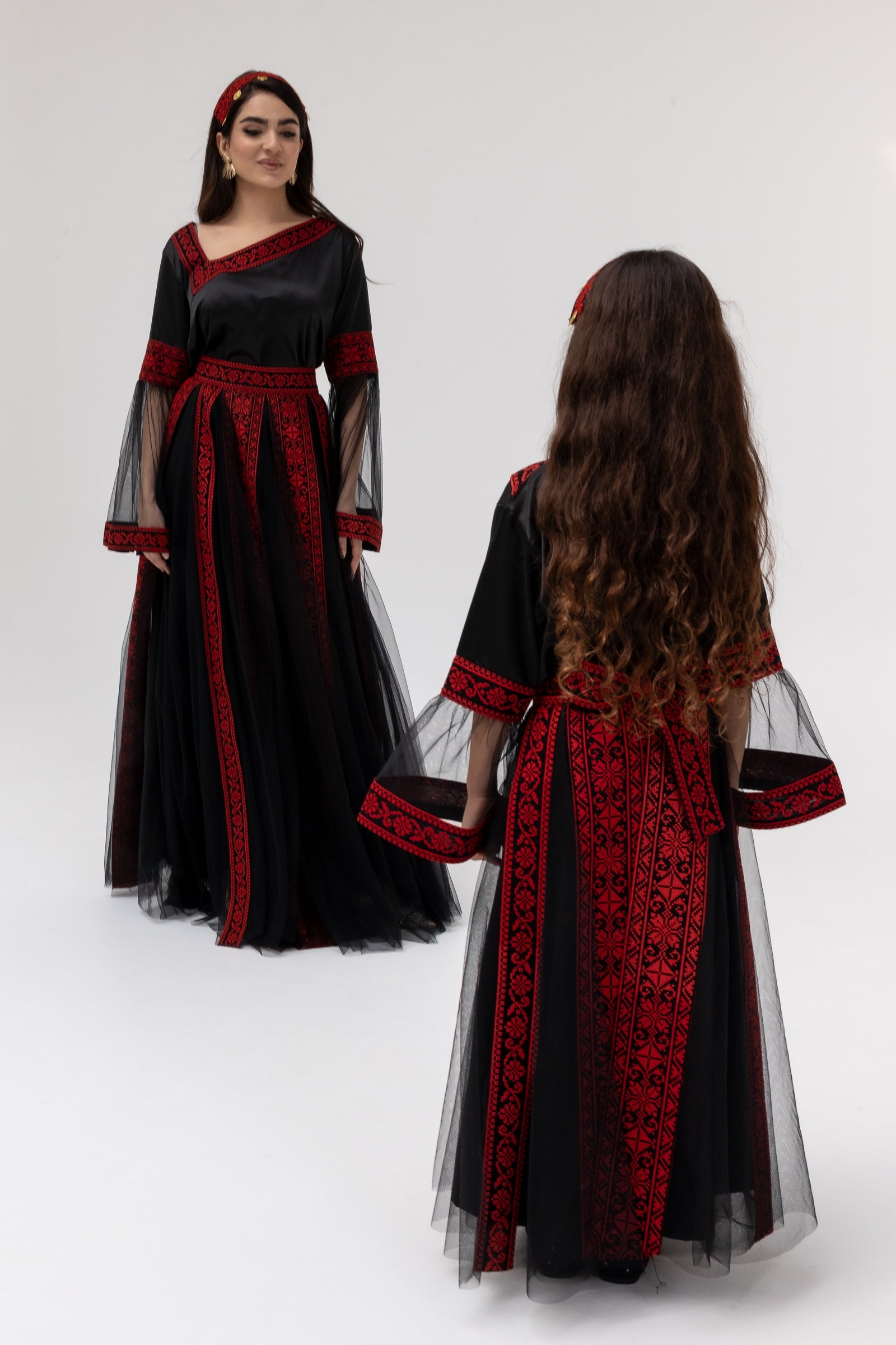 Kids Black Dress with Detached Skirt