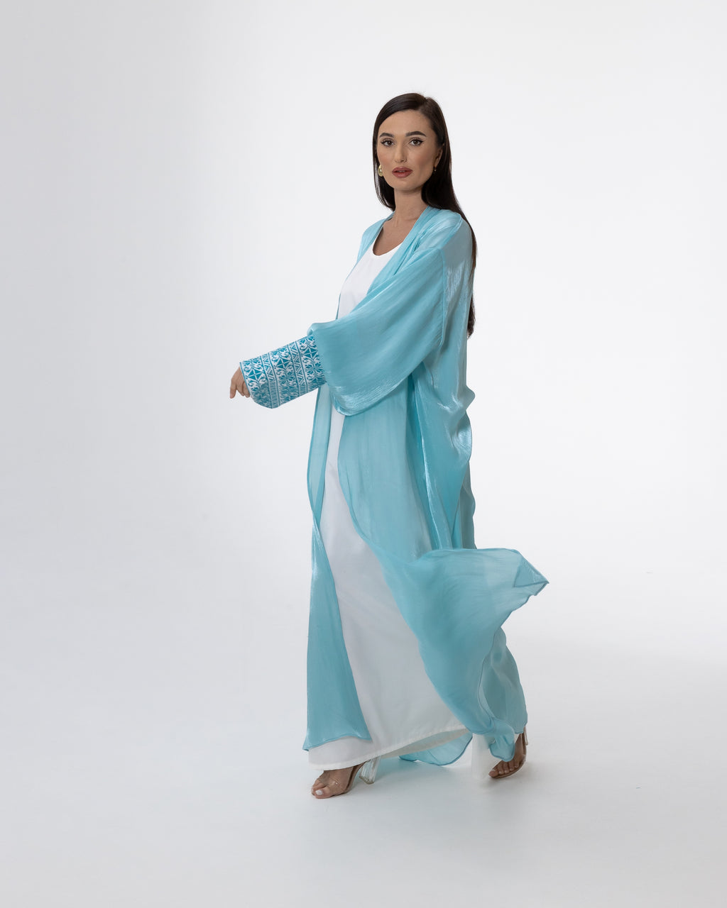 Azure Embroidered Abaya